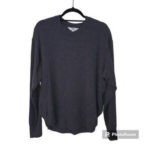 83. XXL Women's Dark Grey Joy Lab Crew Neck Sweater With Thumb Holes